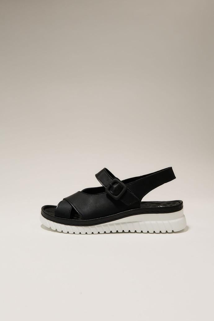 Босоножки женские ALLSY кожаные р. 38 Черный (195337)