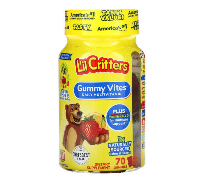 Комплекс жувальних мультивітамінів L'il Critters Gummy Vites 70 мармеладок (LIL-00623)