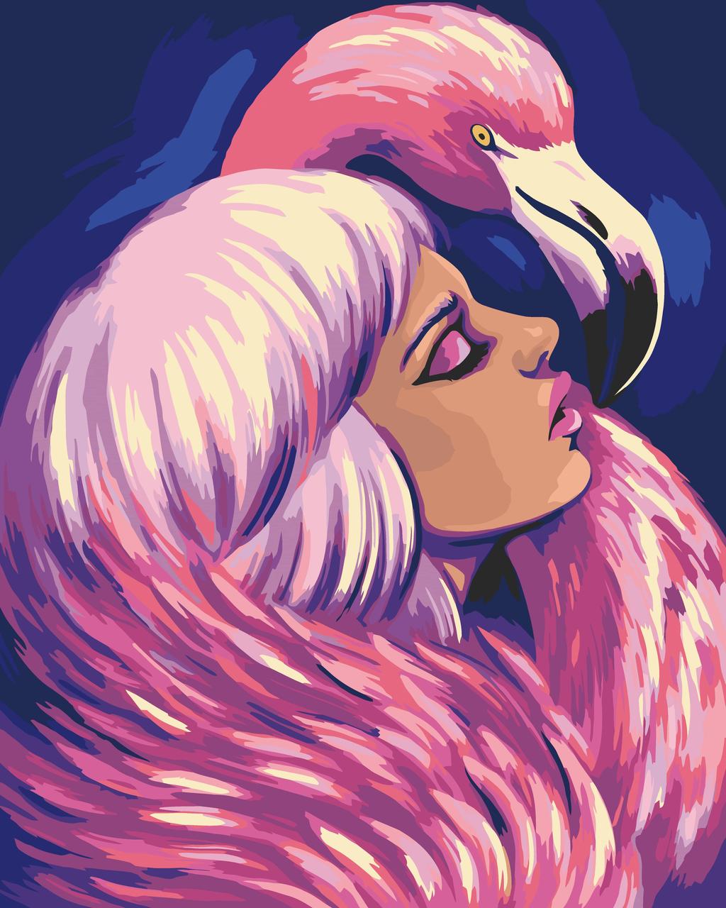 Картина по номерам ART CRAFT Девушка из фламинго 40х50 см