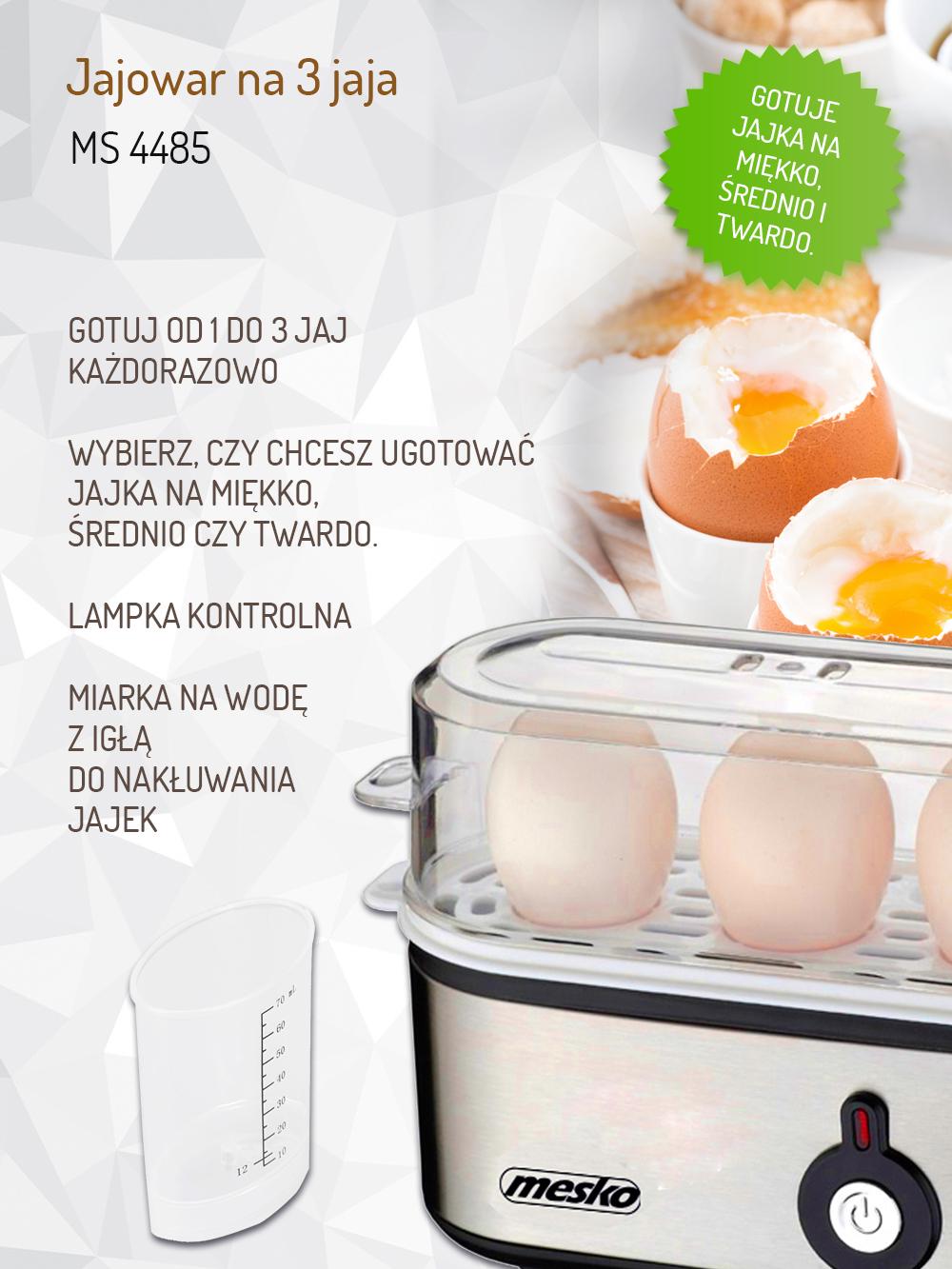 Яйцеварка Mesko MS 4485 350 Вт 1-3 шт. - фото 6