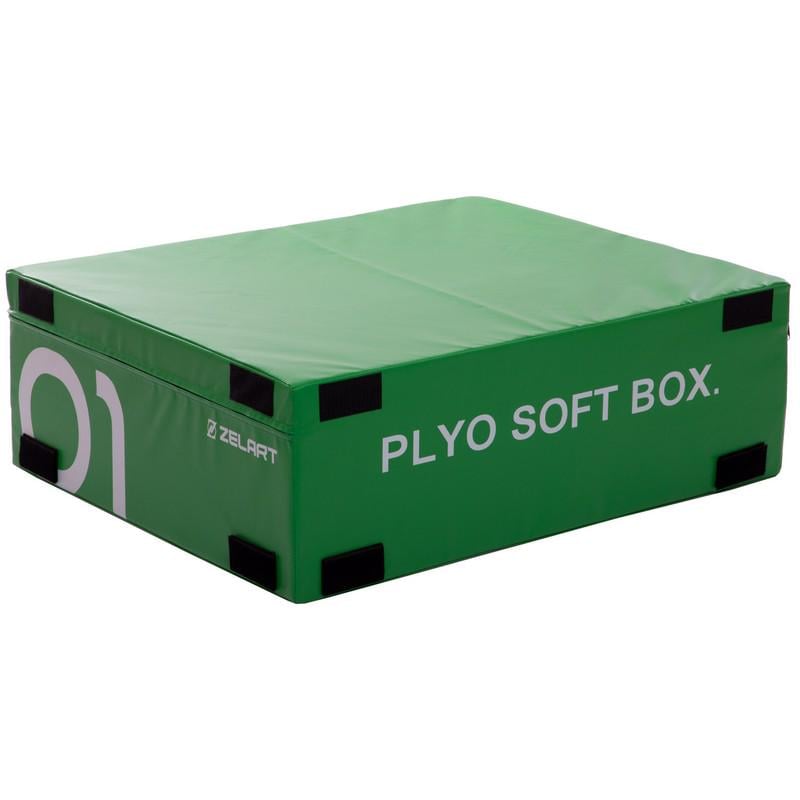 Бокс мягкий плиометрический Zelart PLYO BOXES FI-3634 3 шт. 90х75х30/45/60 см Зеленый/Синий/Красный (NA004391) - фото 4