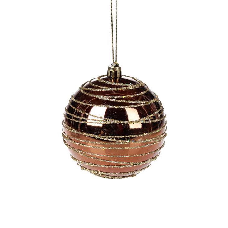 Шар новогодний BonaDi D 8 см Коричневый (898-102)