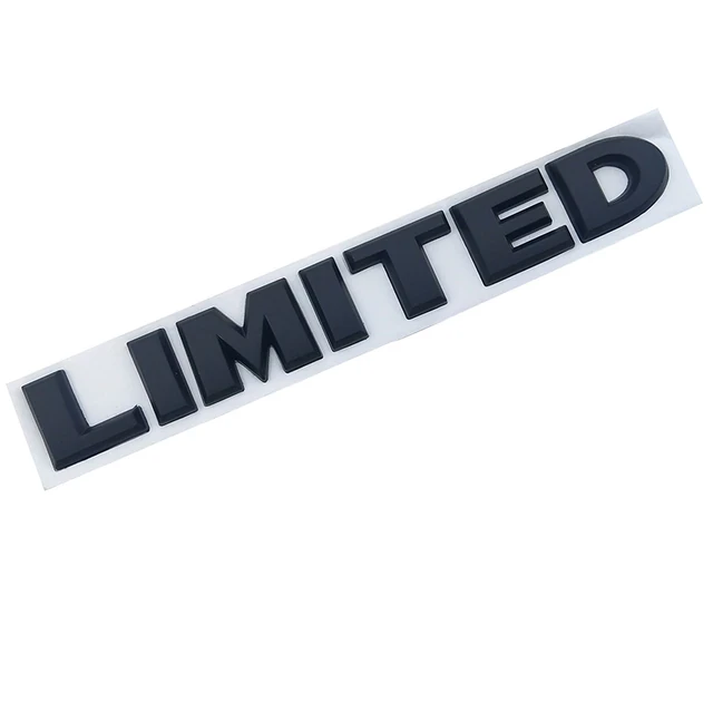 Эмблема надпись Limited Jeep металл 13,5х1,8 см Черный матовый (1673945446)