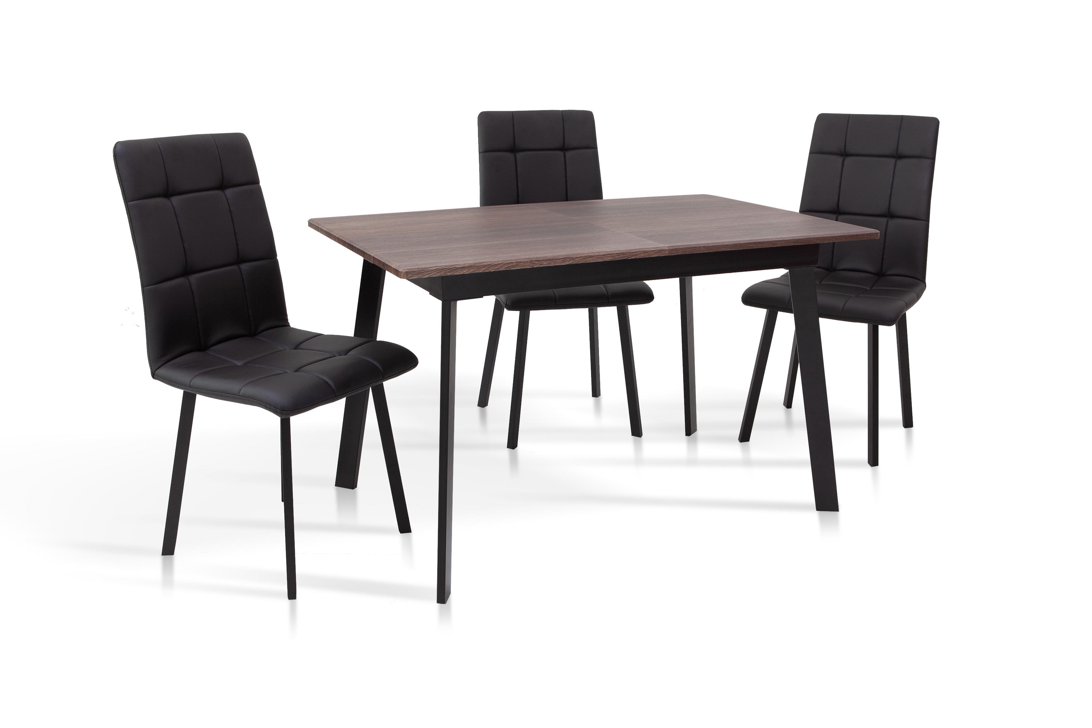 Обеденный стол Фиджи Этна 1200/1600х750х760 мм Черный/Дуб ТК (GAА0050414) - фото 4 Обеденный стол Фиджи Этна 1200/1600х750х760 мм Черный/Дуб ТК (GAА0050414) - фото 4