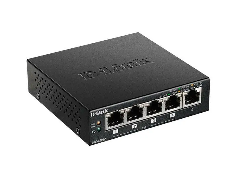 Коммутатор D-Link DGS-1005P Black