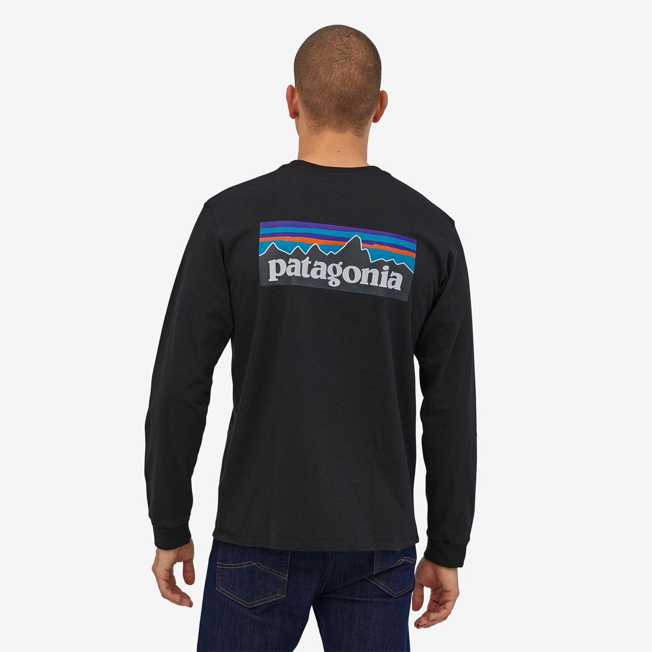 Лонгслів Patagonia Men's Long-Sleeved P-6 Logo Responsibili-Tee L Black (BLK38518-L) - фото 3