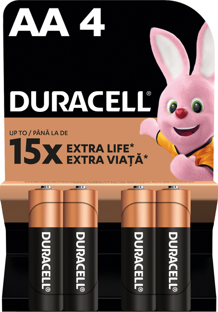 Батарейки Duracell AA LR06 MN1500 4 шт. - фото 1