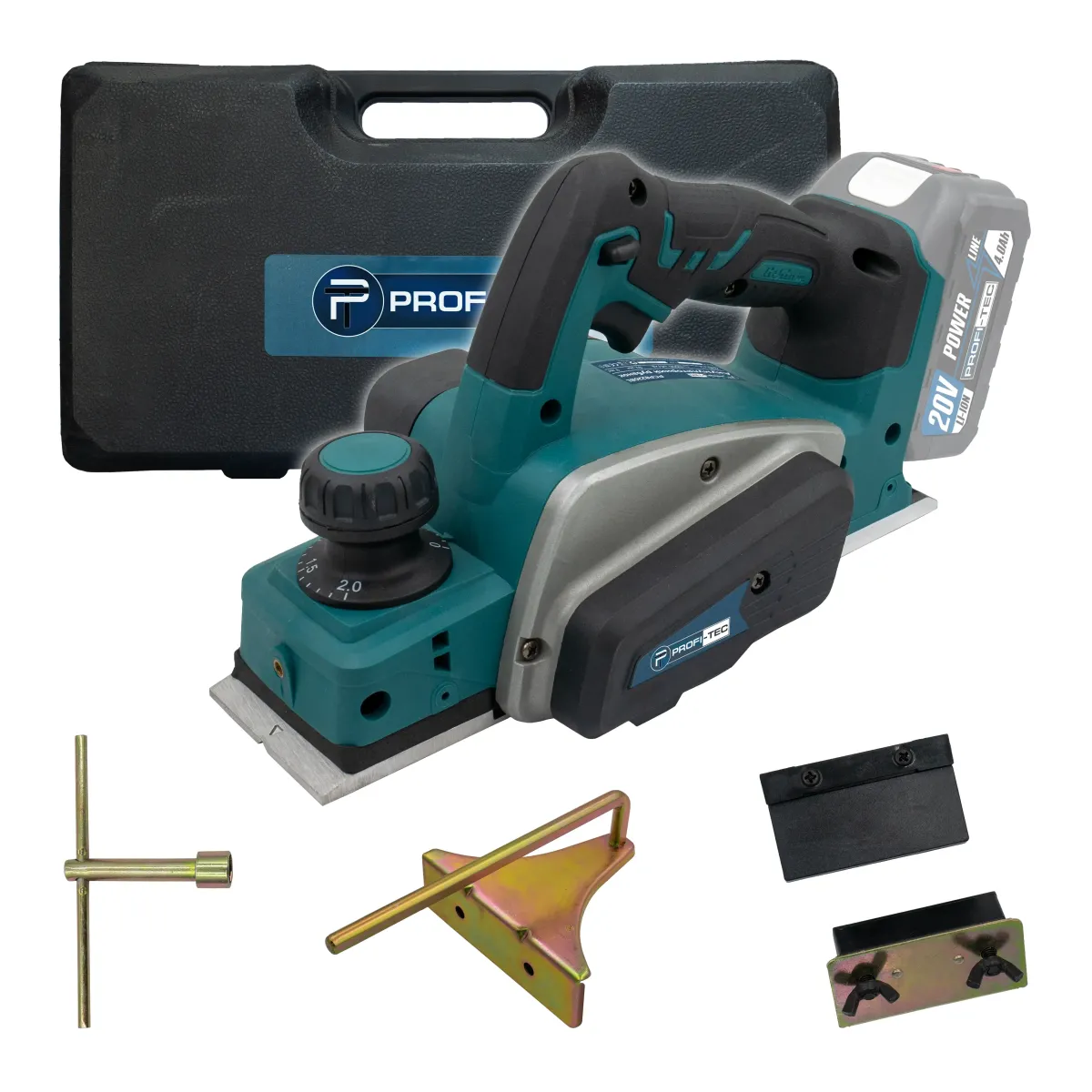 Рубанок аккумуляторный 20V PROFI-TEC PCP8220BL без аккумуляторов и зарядного устройства (006287) - фото 2