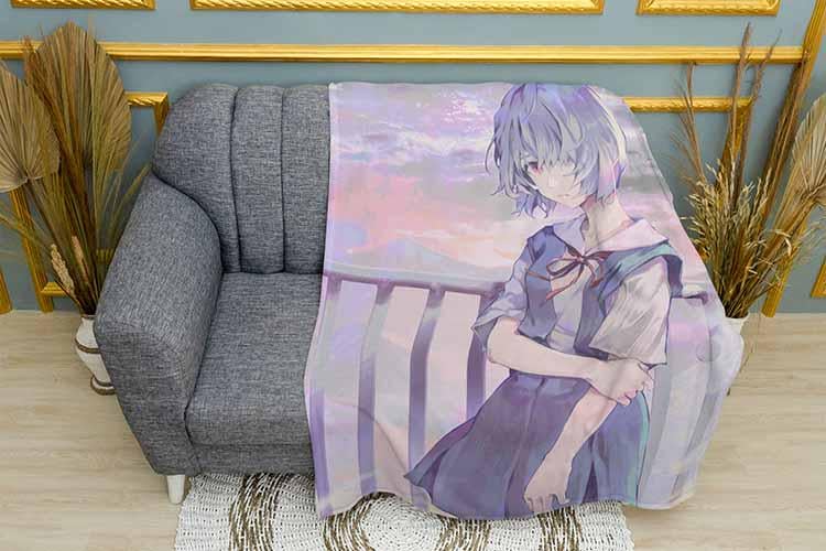 Плед Ayanami Rei Art Evangelion плюш одношаровий 150х210 см (113027-1)