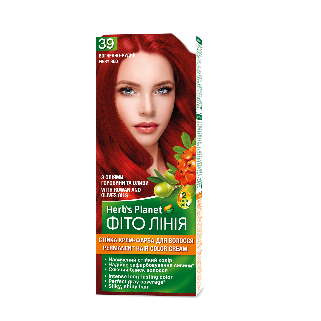 Краска стойка для волос Herbs Planet №39 Огненно-рыжий 120 мл