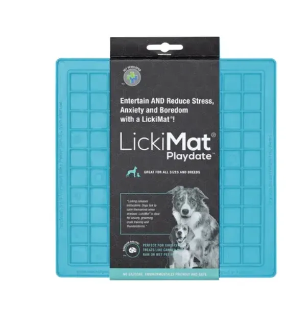 Килимок для ласощів LickiMat Playdate Блакитний - фото 1 Килимок для ласощів LickiMat Playdate Блакитний - фото 1