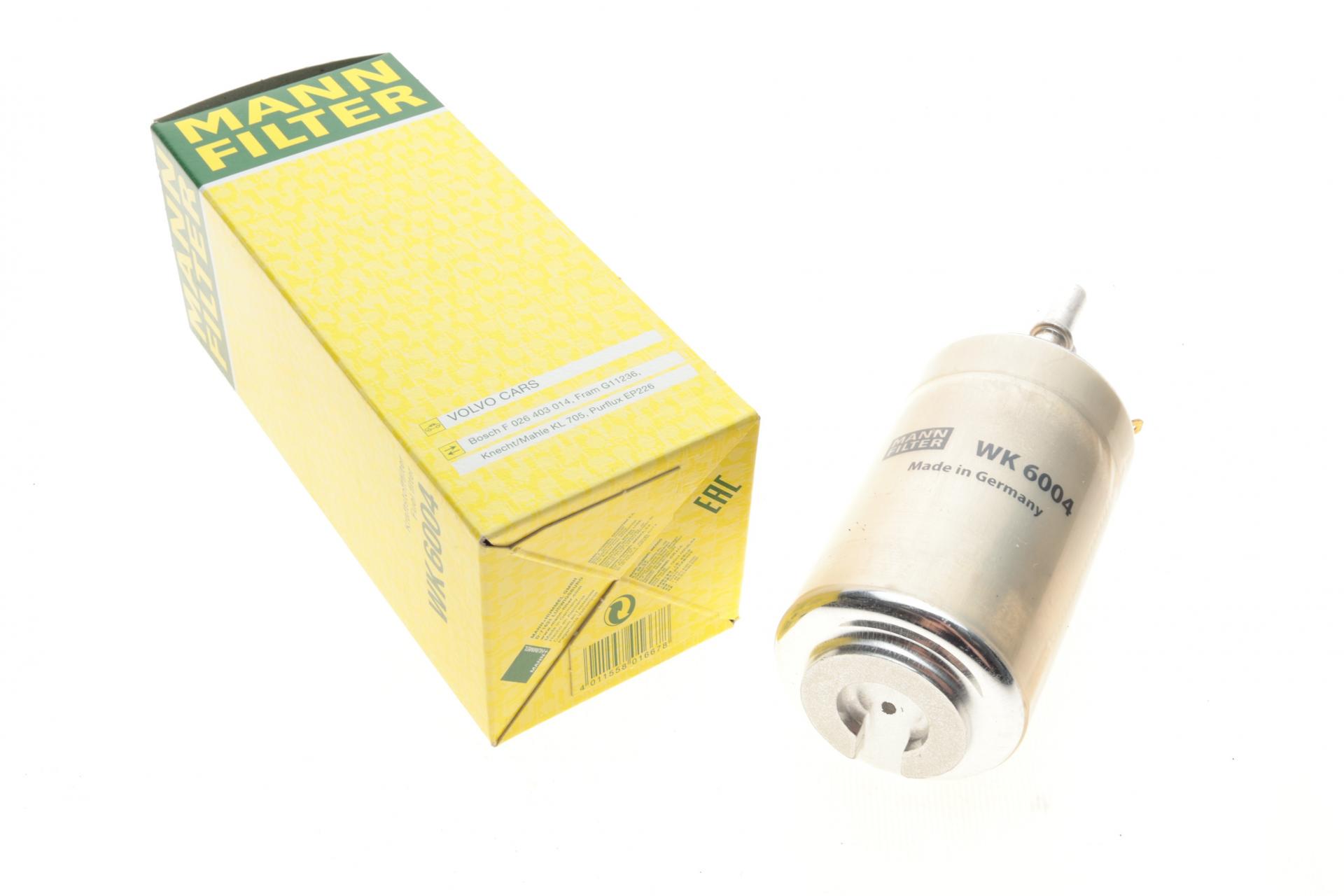 Фильтр топливный Mann-Filter для Volvo S60/S80/V40/V60/V70 1,6-3,2ALK 06- (WK 6004)