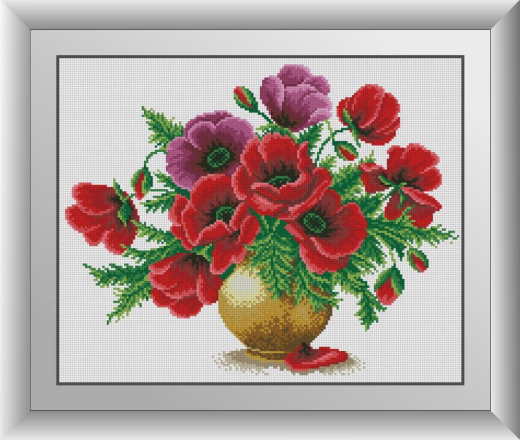 Алмазная мозаика Dream Art Маки в вазе 37x46 см (DA.30209)