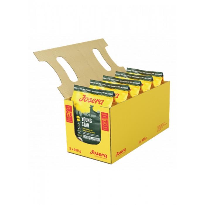 Корм для выращивания собак Josera YoungStar с мясом птицы и картофелем беззерновой 4,5 кг 900 гр х 5 шт. (101010)