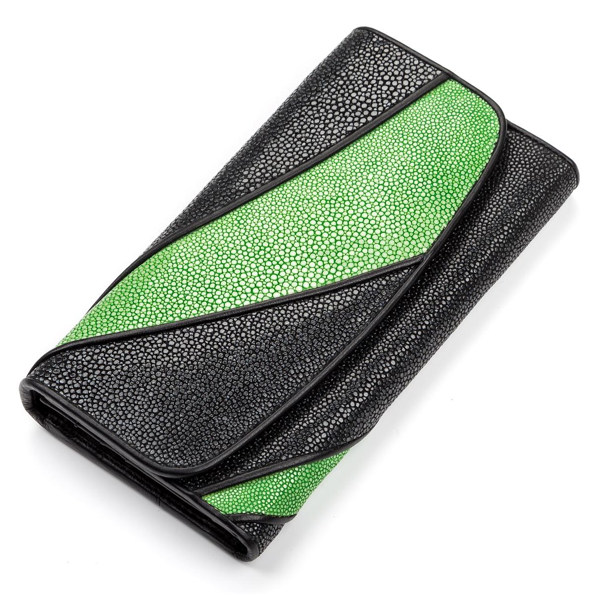 Женский кошелек Stingray leather 18116 кожаный Черный