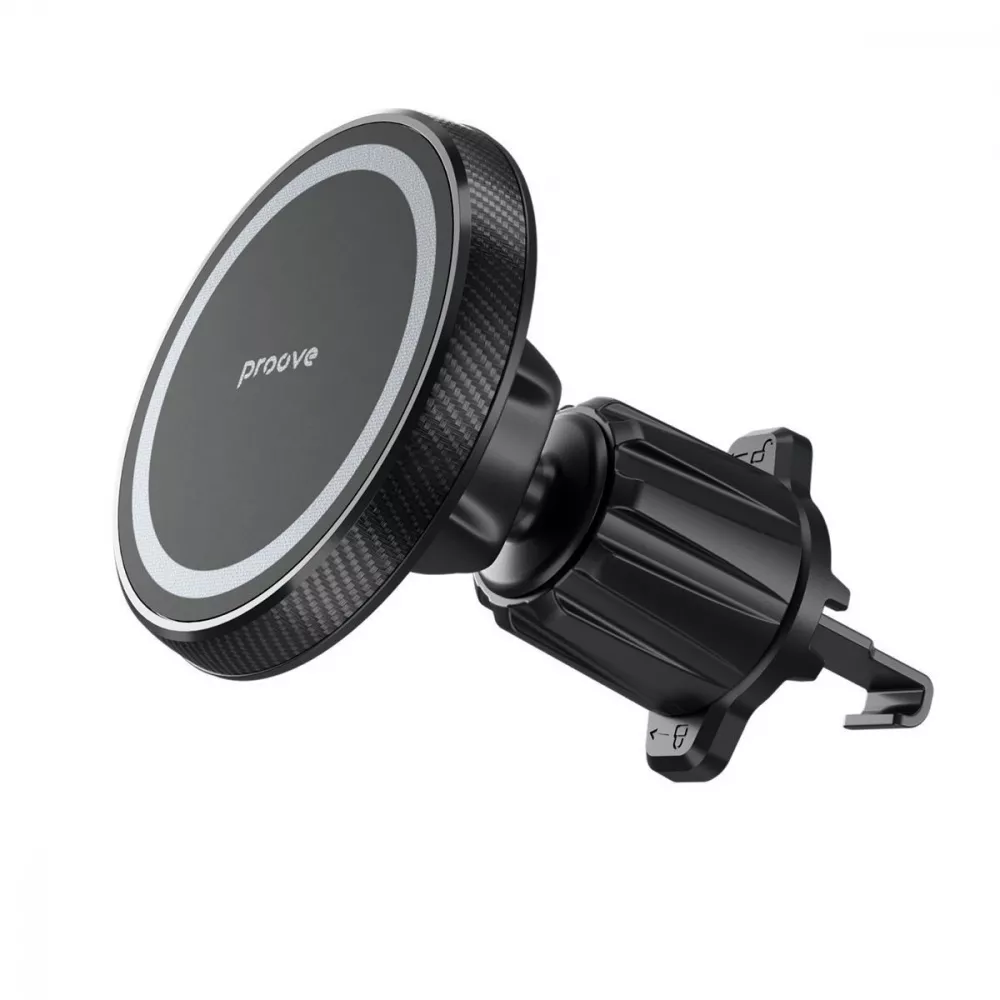 ᐉ Автодержатель для телефона Proove Carbon Magnetic Air Outlet Car Mount  Black • Купить в Киеве, Украине • Лучшая цена в Эпицентр