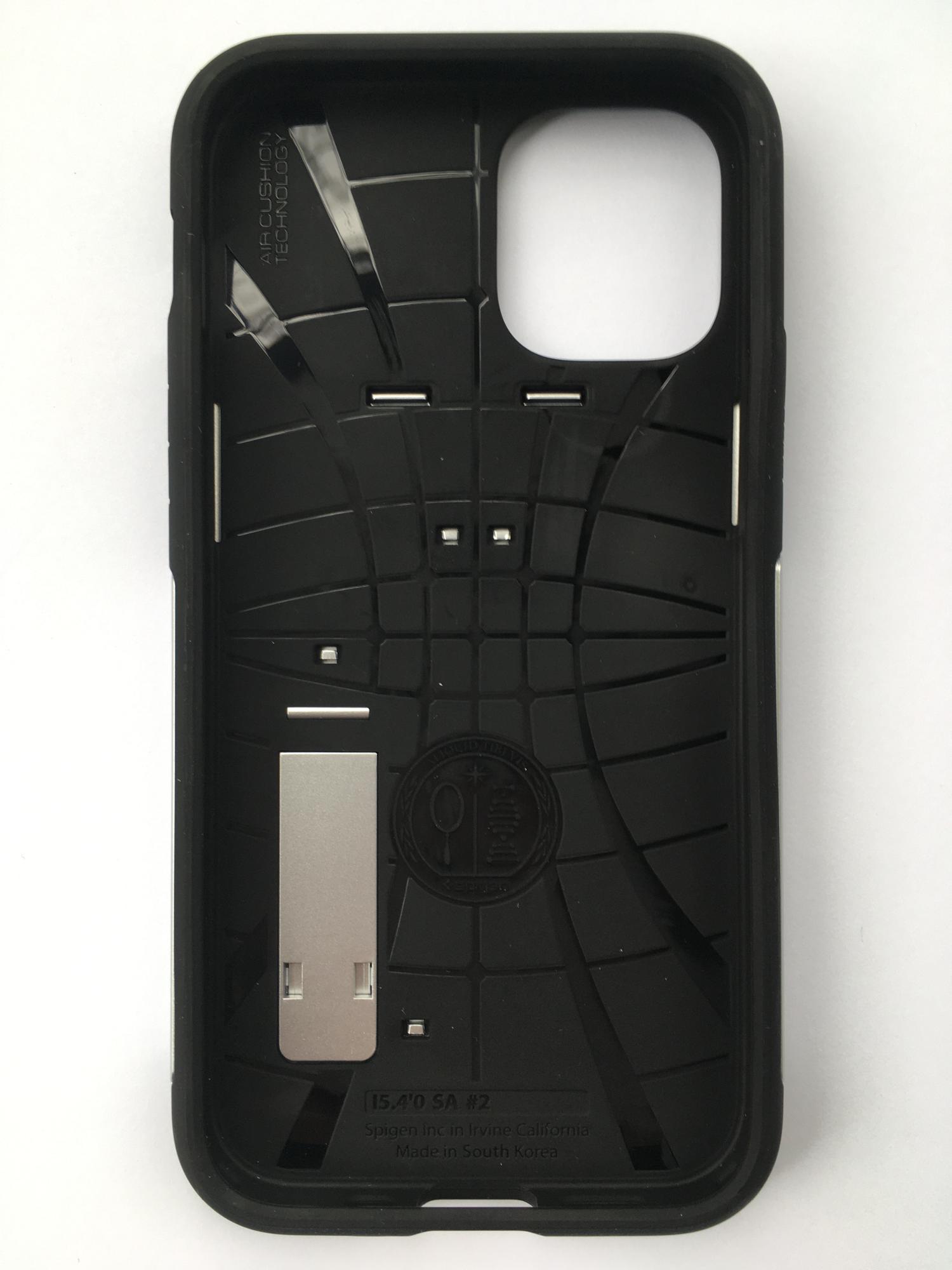 Чехол противоударный с подставкой Spigen Slim Armor ACS01548 для Iphone 12 Mini (5.4") Satin Silver