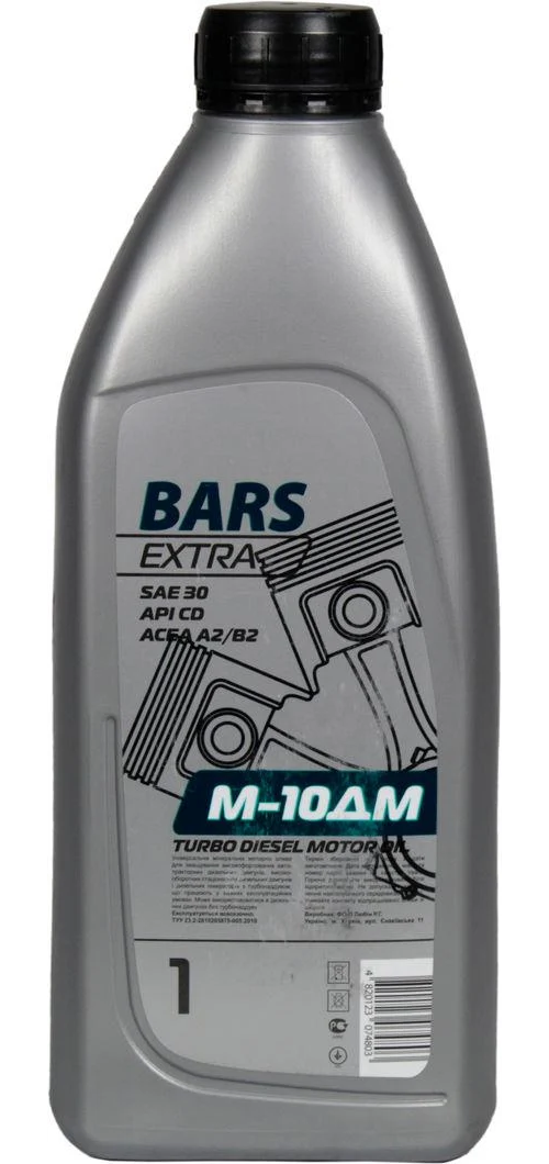 Моторное масло дизель Bars SAE 30 Extra М-10ДМ 1 л