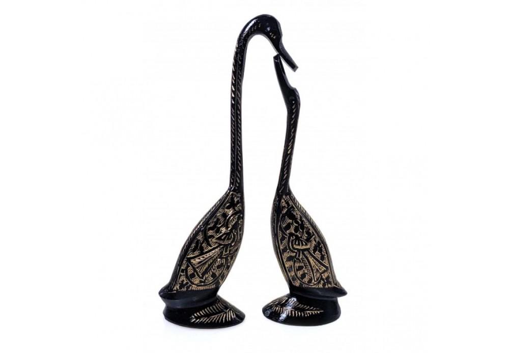 Статуэтка Лебеди бронзовые 18,5х5х3 см (20424)