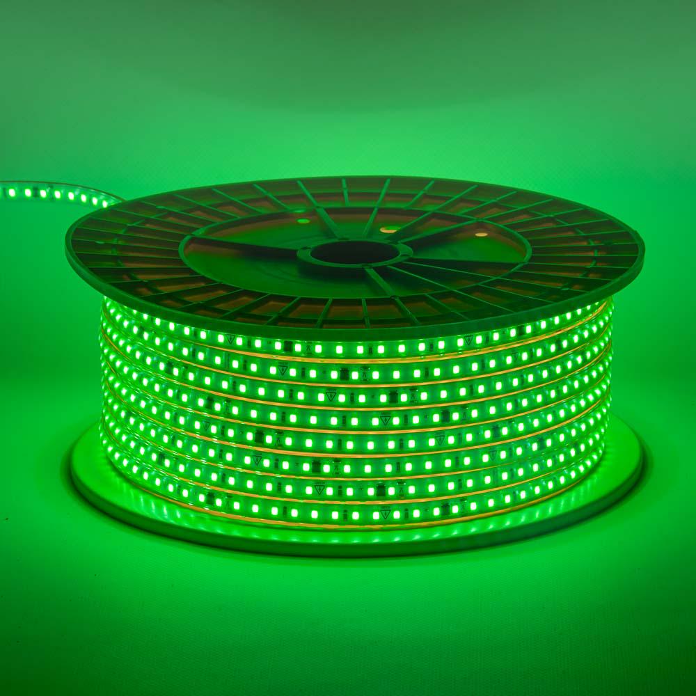 Светодиодная линейка герметичная AVT 220V SMD2835 120LED/м 9 Вт/м IP65 11х5,5 мм 1 м Зеленый (1022491)