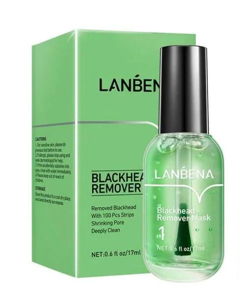 Маска-серум для видалення чорних цяток глибоке очищення LANBENA Blackhead Remover Mask 17 мл з паперовими смужками