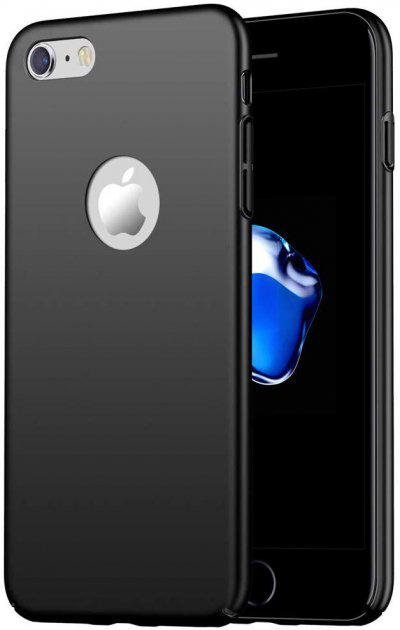 Противоударный чехол 360° Без бренда + стекло 9Н Apple Iphone 6/6s Black (37265622)