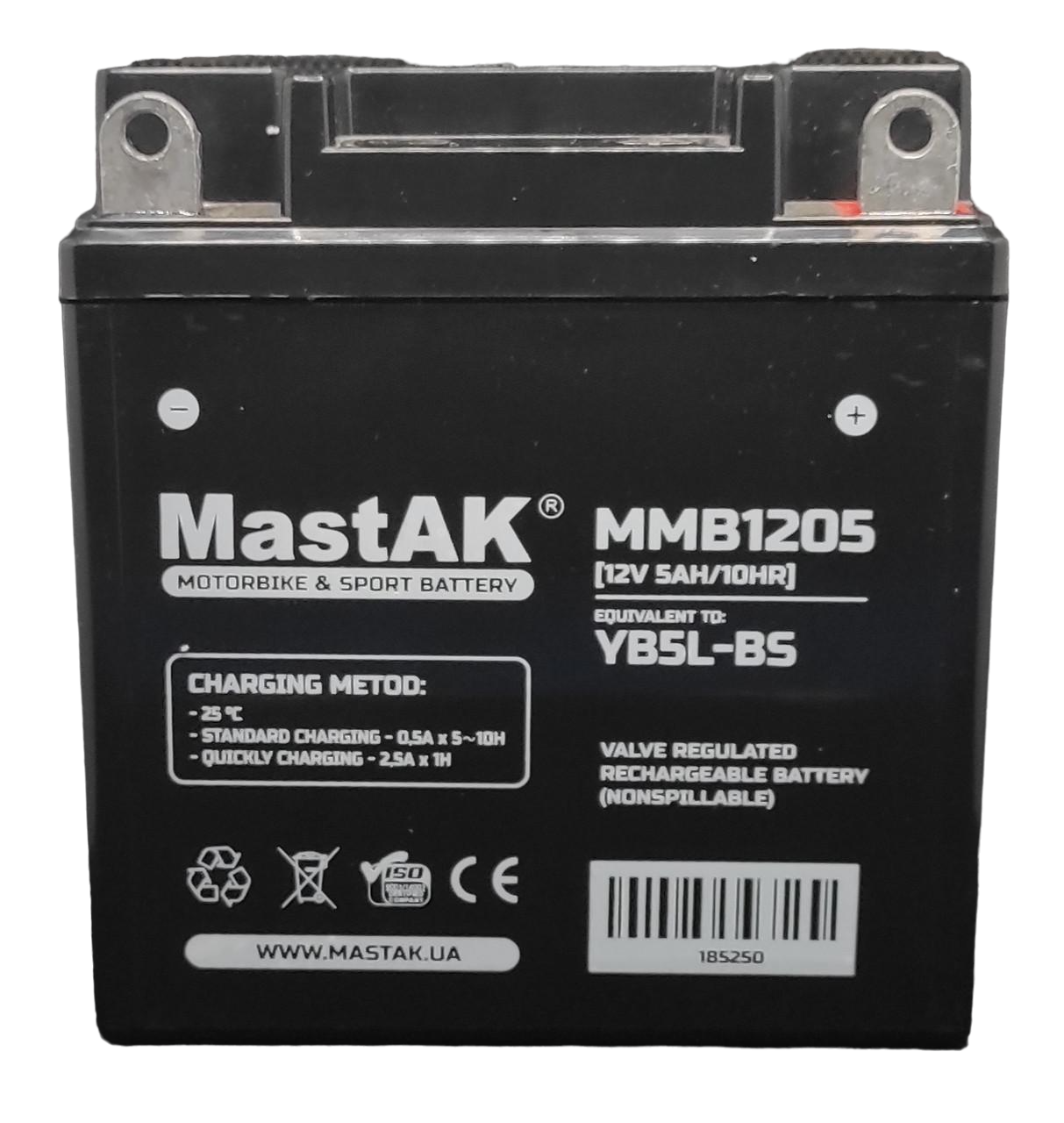 Акумулятор МastAK MMB1205 12V 5 Ah (185250)