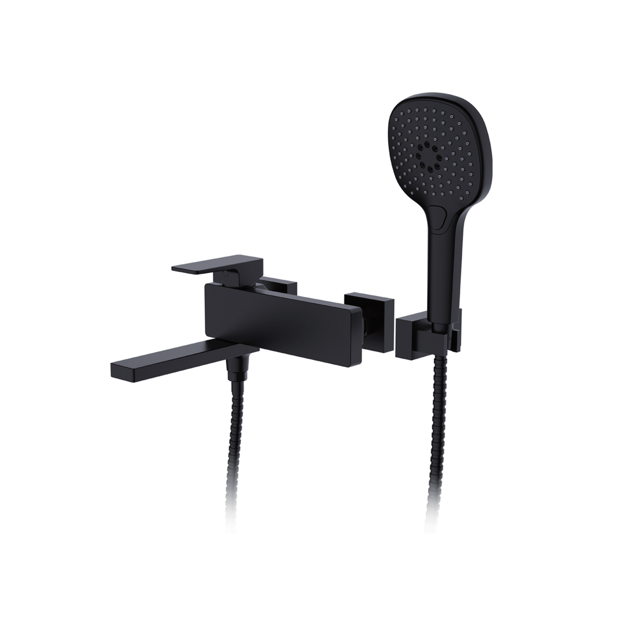 Змішувач для ванни FAOP A3209-6 з плоским виливом 192 мм Чорний