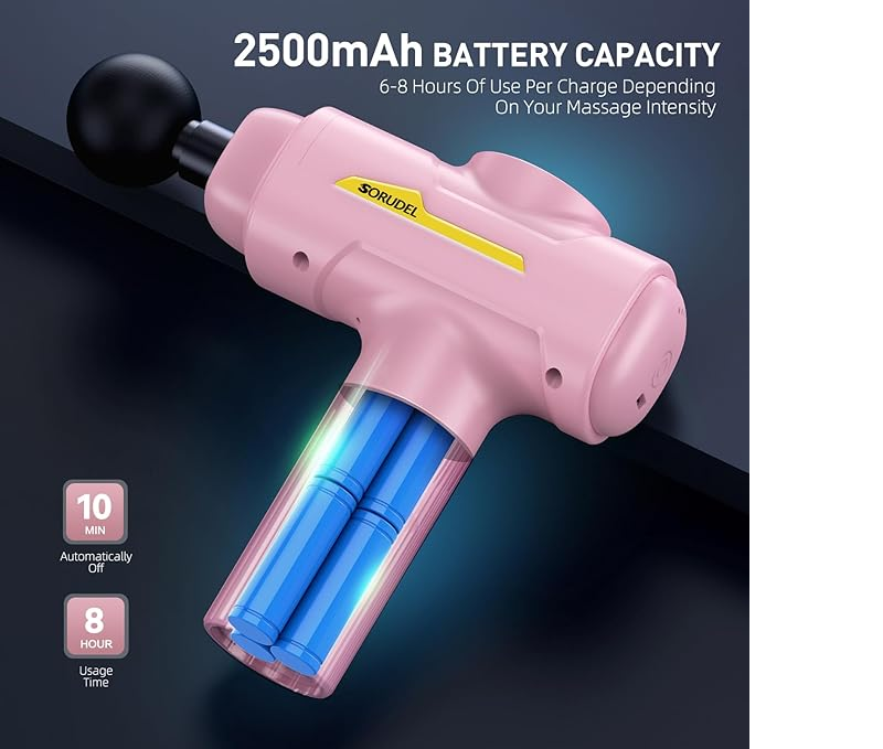 Массажер перкуссионный ударный Sorudel для мышц/антицеллюлитный с 8 насадками (2649992793) - фото 3 Массажер перкуссионный ударный Sorudel для мышц/антицеллюлитный с 8 насадками (2649992793) - фото 3