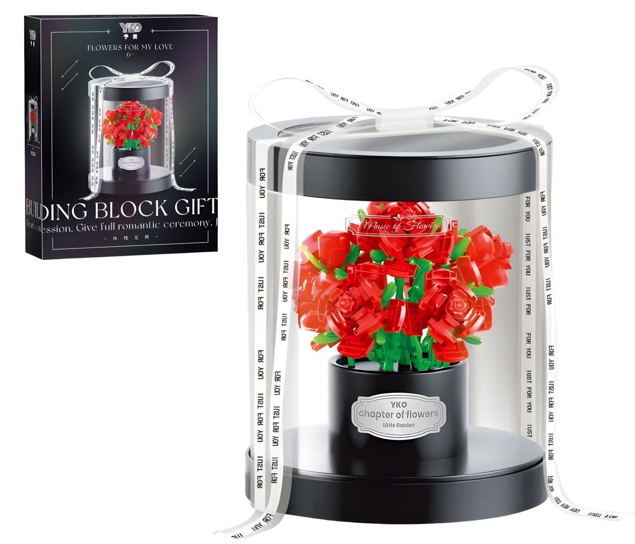 3D конструктор с подарочной упаковкой Букет роз 520 дет. (2361-P)