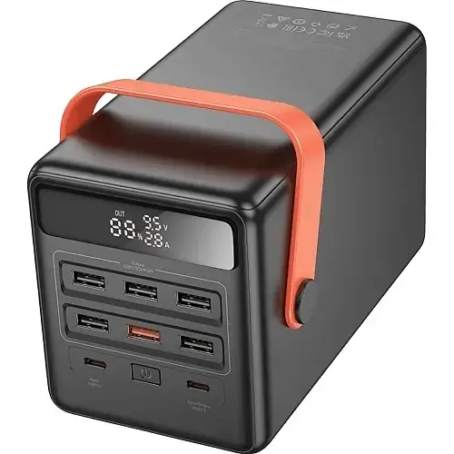 Батарея портативная Hoco DB03 Max Centurion PB Lamp 100000 mAh 65W Black - фото 4