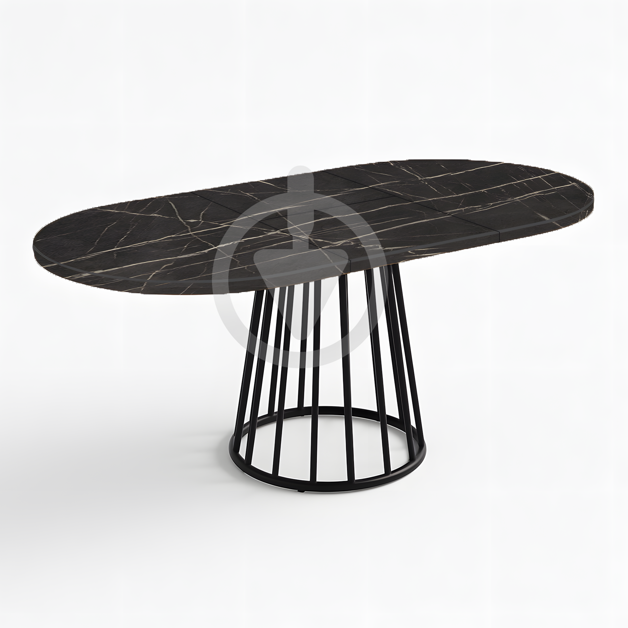 Стол кухонный раскладной RoMax Elegant Slide 80x80/110x80 см Loft Пьетра Гриджио/Черный - фото 3 Стол кухонный раскладной RoMax Elegant Slide 80x80/110x80 см Loft Пьетра Гриджио/Черный - фото 3