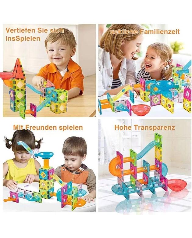 Конструктор магнітний Magnetic DIY CH1034 47 ел. з кульками Різнокольоровий (17615171) - фото 5