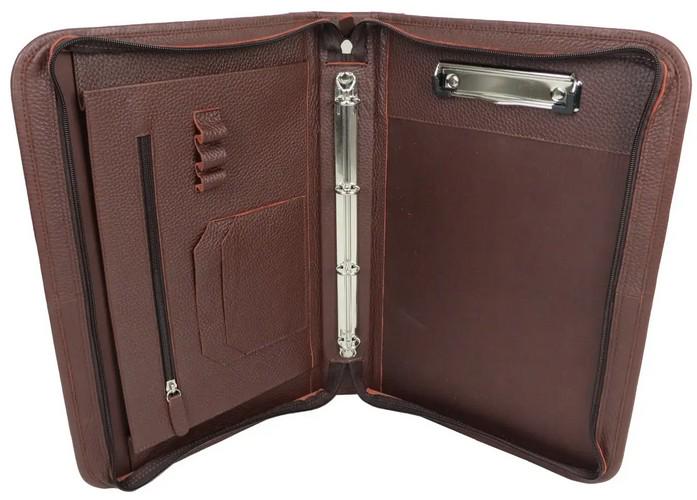 Папка деловая из натуральной кожи Portfolio Коричневый (super417_Port1021 brown flotar)