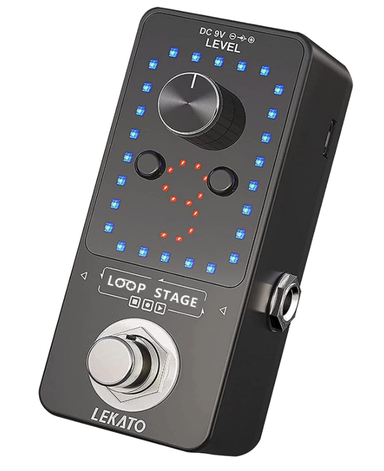 Педаль лупер Lekato для электрогитары и баса с тюнером/9 лупы/запись до 40 минут (2896308990)
