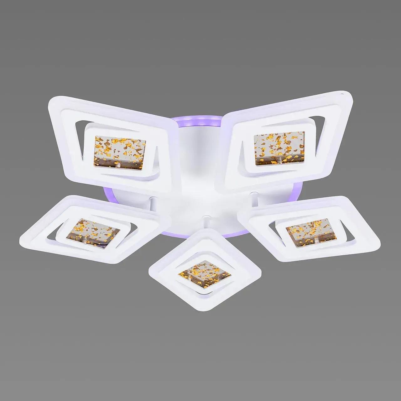 Люстра стельова світлодіодна Valeso V 2133 з пультом і RGB підсвічуванням 3000-6000К IP20 140W Білий (00000140324) - фото 7