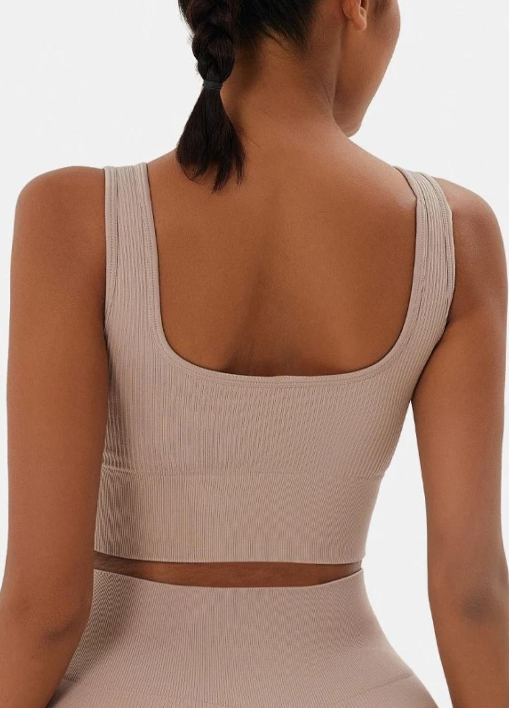 Топ спортивный женский Sport Elegance HS0011 в рубчик M Кофейный (1946-44-02) - фото 2 Топ спортивный женский Sport Elegance HS0011 в рубчик M Кофейный (1946-44-02) - фото 2