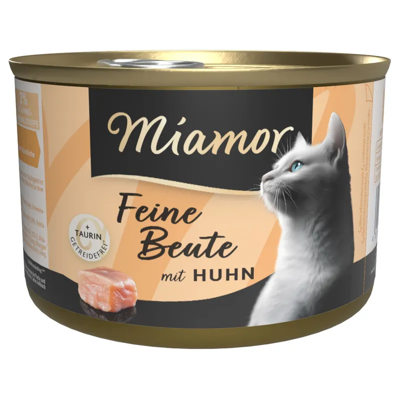 Корм влажный для кошек с Miamor Feine Beute Huhn курицей 185 г (30329235)