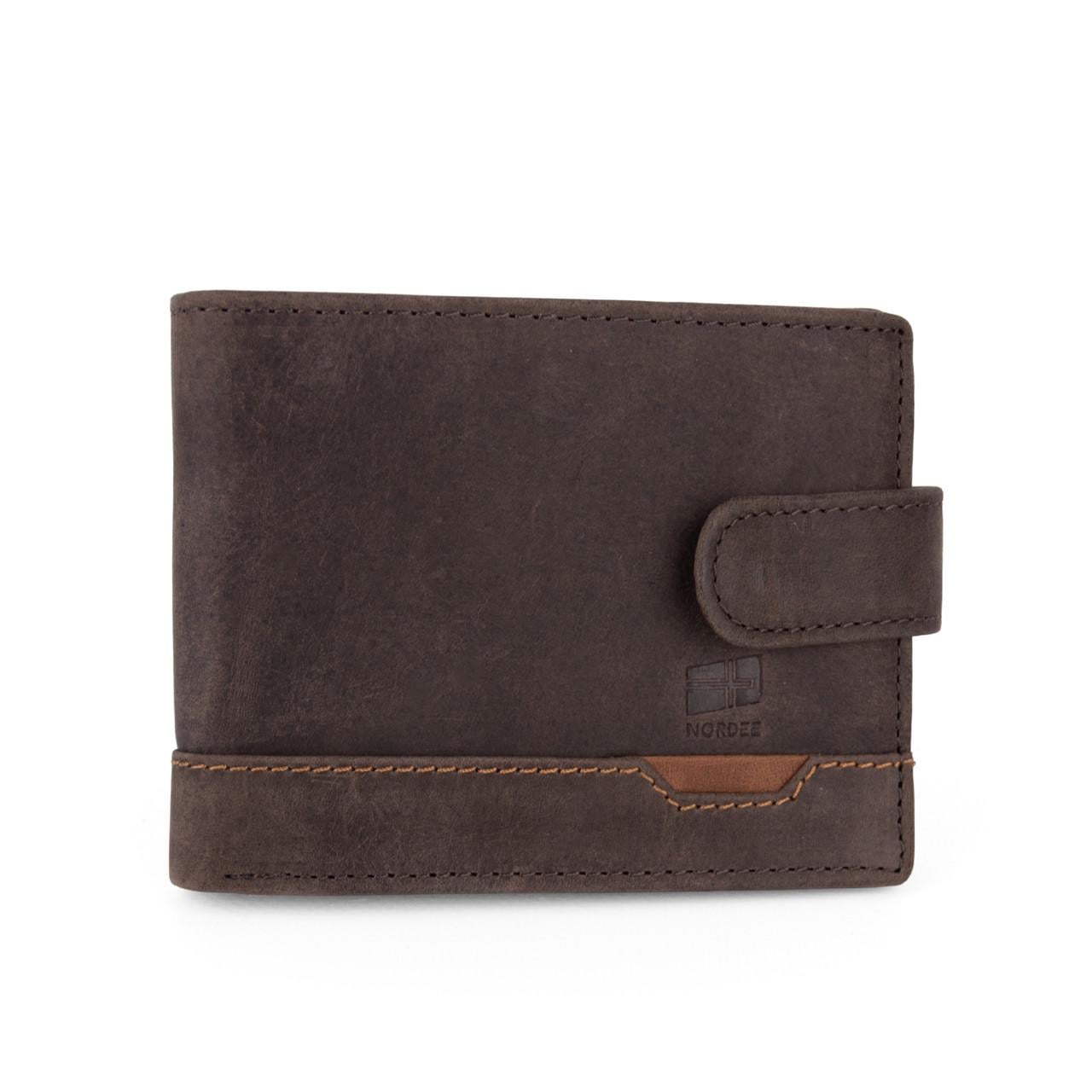 Кошелек мужской кожаный Nordee HJORT 992L Коричневый (2963067656)