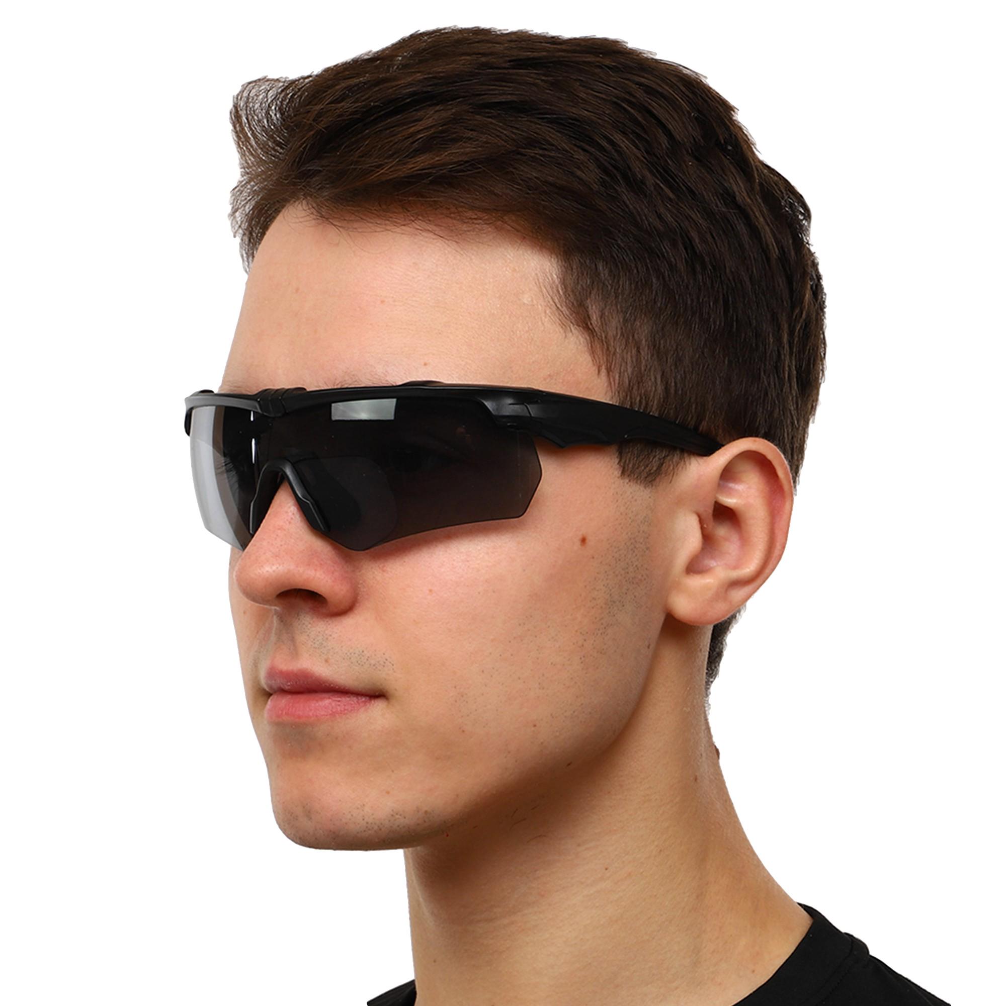 Очки спортивные солнцезащитные Sposune Черная/Серый (JY-038-2)