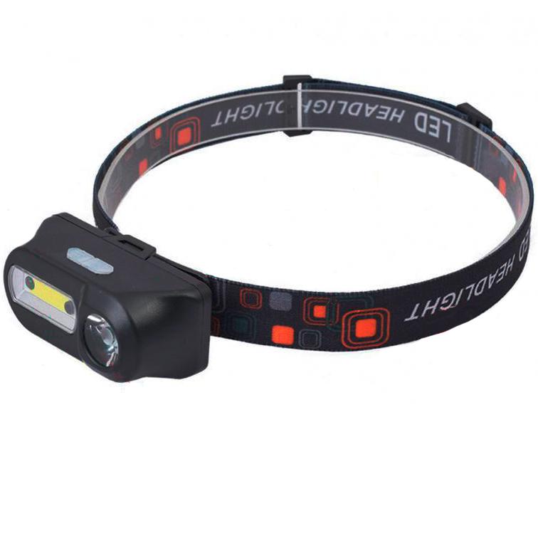 Налобный фонарь аккумуляторный BL-1804A COB+XPE светодиодный с сенсором Черный (1009161-Black)