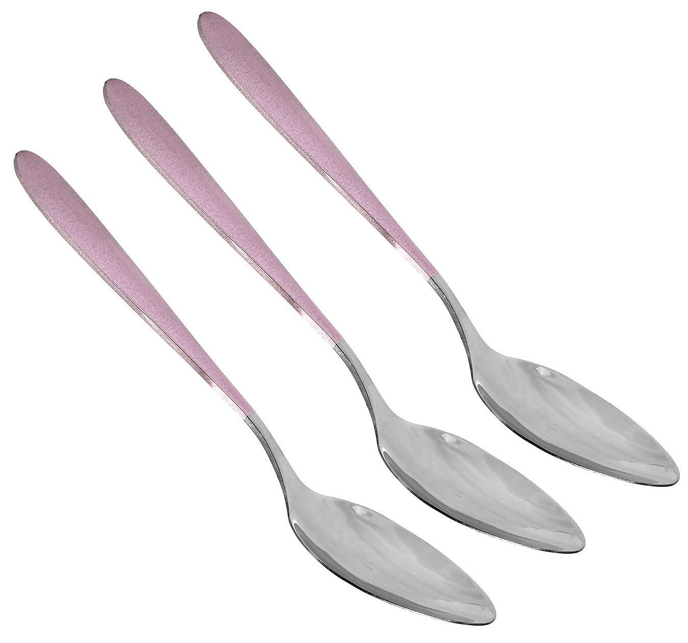 Набор столовых ложек Pink mat из нержавеющей стали 3шт.