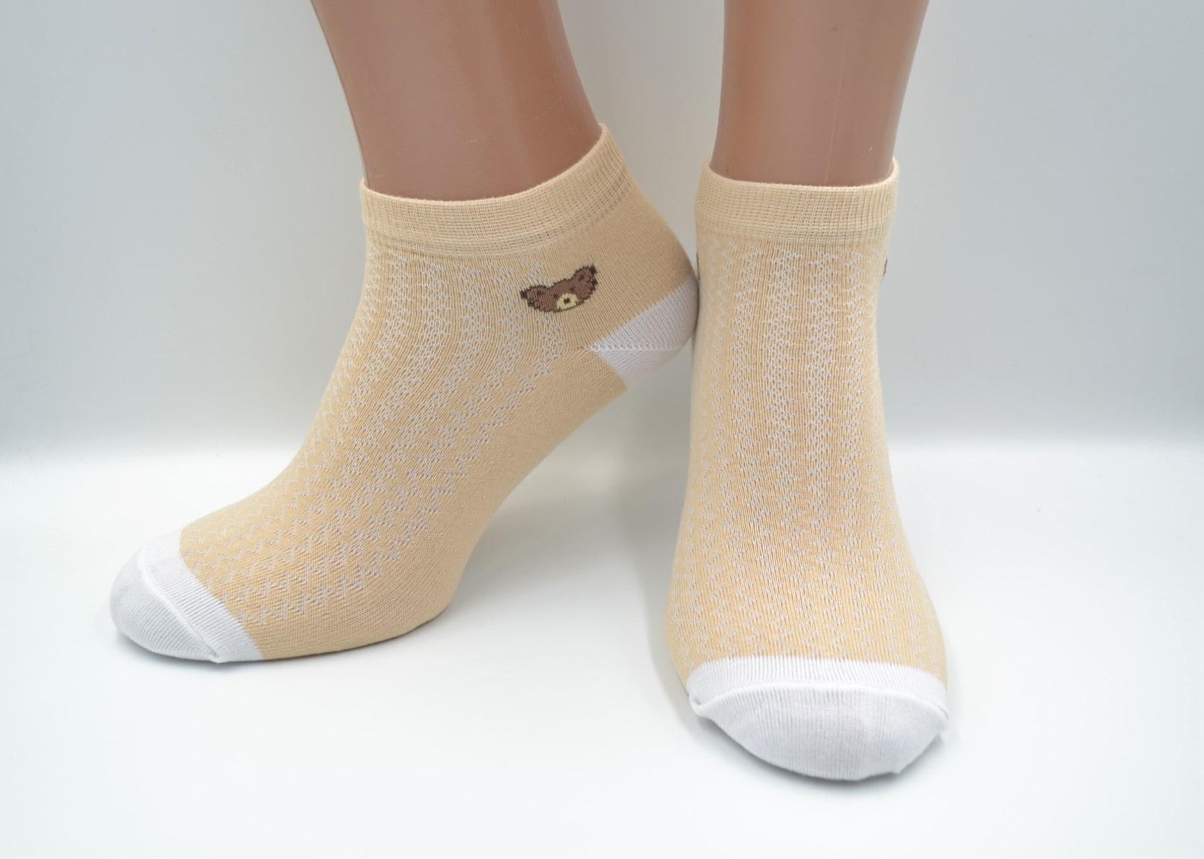 Носки универсальные в сетку Super Socks 002.S237 Мишка р. 36-40 Бежевый