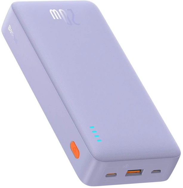 Повербанк Baseus Airpow 20000 mAh/20 W QC3,0 PD3,0 с двумя портами USB/Type-C Фиолетовый Повербанк Baseus Airpow 20000 mAh/20 W QC3,0 PD3,0 с двумя портами USB/Type-C Фиолетовый