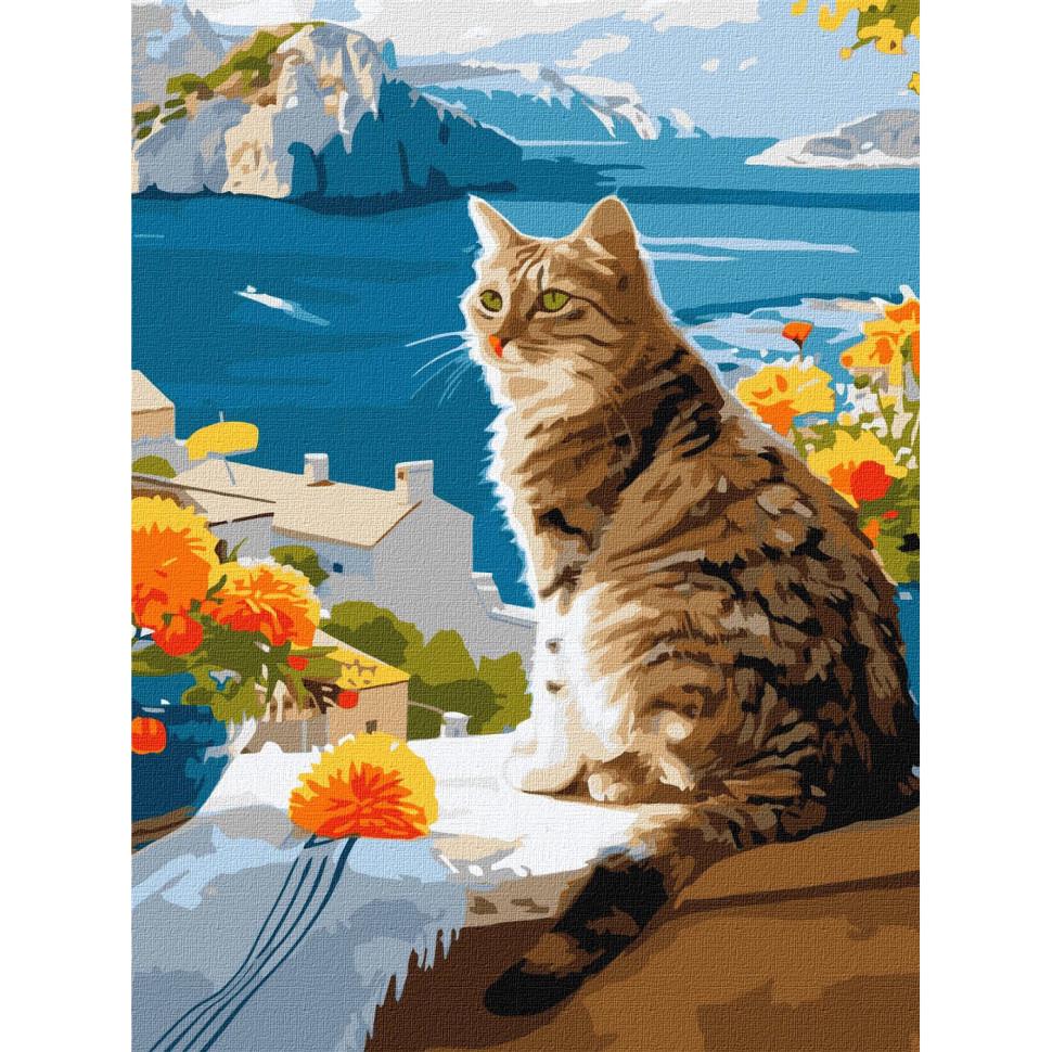Картина по номерам Ideyka Мечтательный котик 30x40 см Разноцветный (PM-194-K-1138)