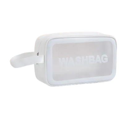 Косметичка органайзер Washbag из экокожи 26x16x9 см Белый (1932883523)