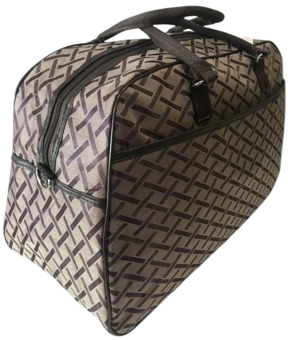 Сумка дорожня ручна поклажа з довгим ремінем через плече Коричневий (8809BBB) - фото 2