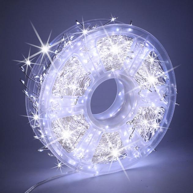 Гірлянда мішура Solar від USB 900 діодів 8 режимів холодний білий з пультом 30 м Білий (541151U) Гірлянда мішура Solar від USB 900 діодів 8 режимів холодний білий з пультом 30 м Білий (541151U)