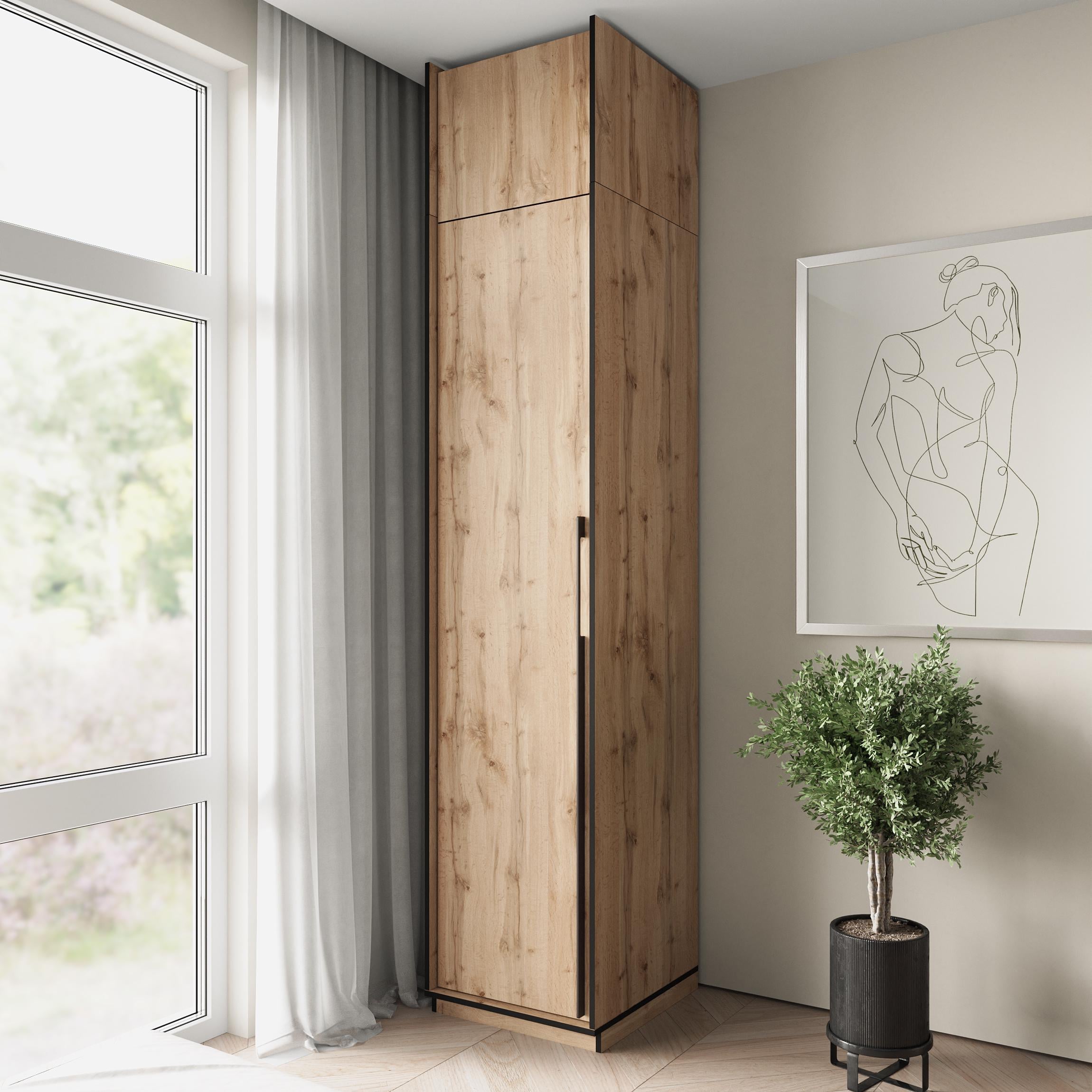 Шафа Moreli Ramo R-00012 зі штангою та антресоллю 518x2500x570 мм Дуб аппалачі (23718507)