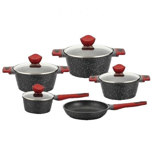 Набор посуды с мраморным покрытием Benson BN-338 9 пр. (BN-338)